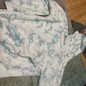 Tie Dye Blue Zip Down Jacket